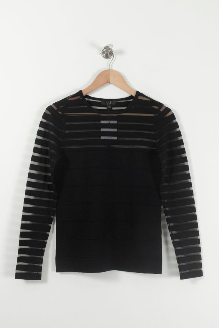 Pull Noir - Taille S/36 de la marque Maison 123 | PARAD92330 - Vendu par Paradigme - Image 2