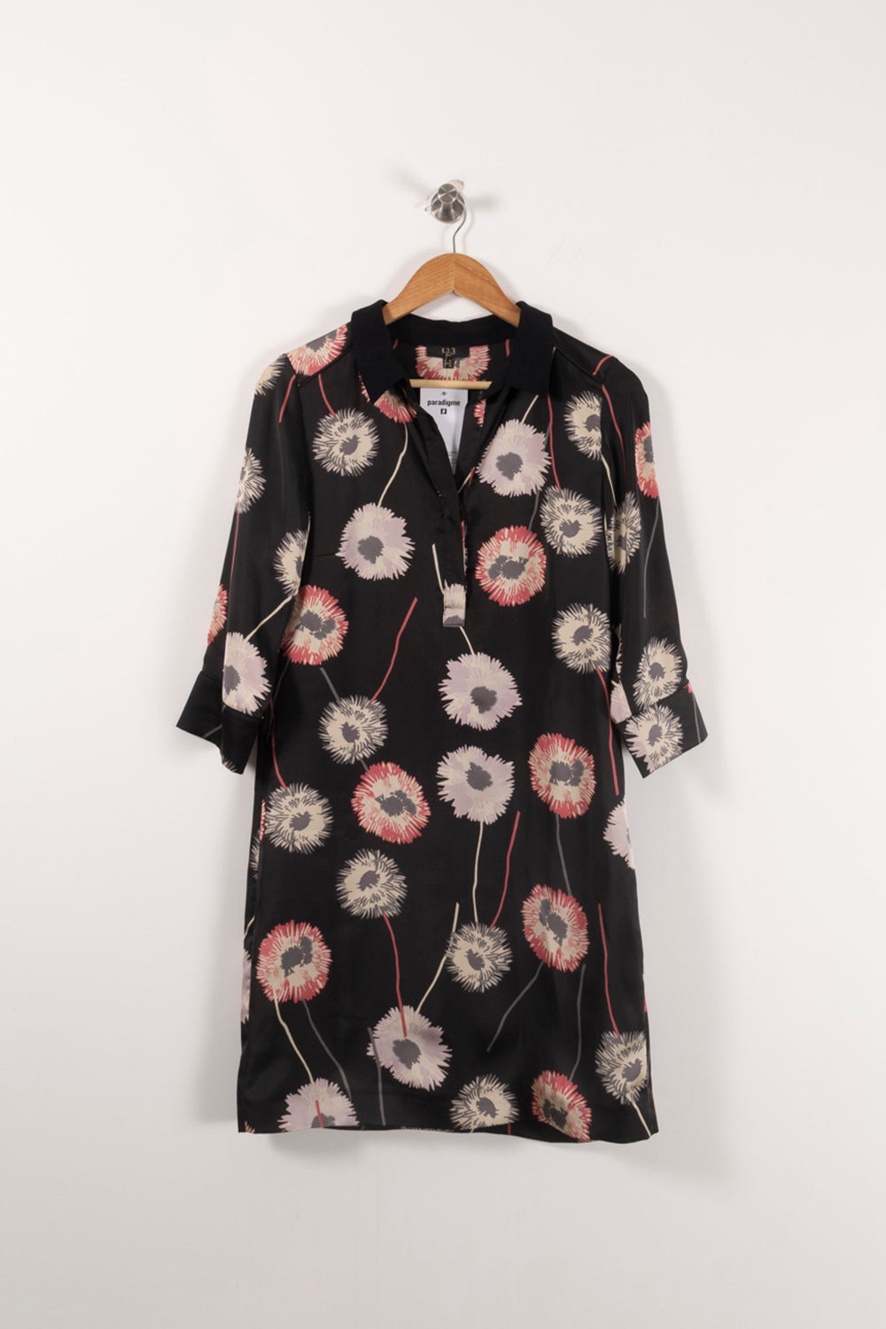 Robe Chemise Noire - Taille S/36 de la marque Maison 123 | PARAD92331 - Vendu par Paradigme - Image 2