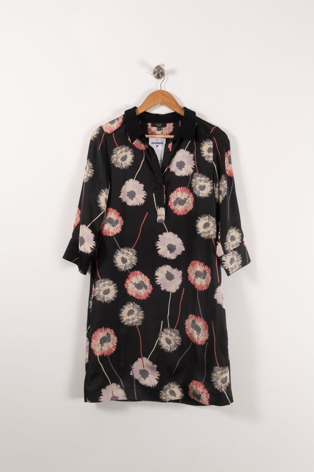 Robe Chemise Noire - Taille S/36 de la marque Maison 123 | PARAD92331 - Vendu par Paradigme - Image 2