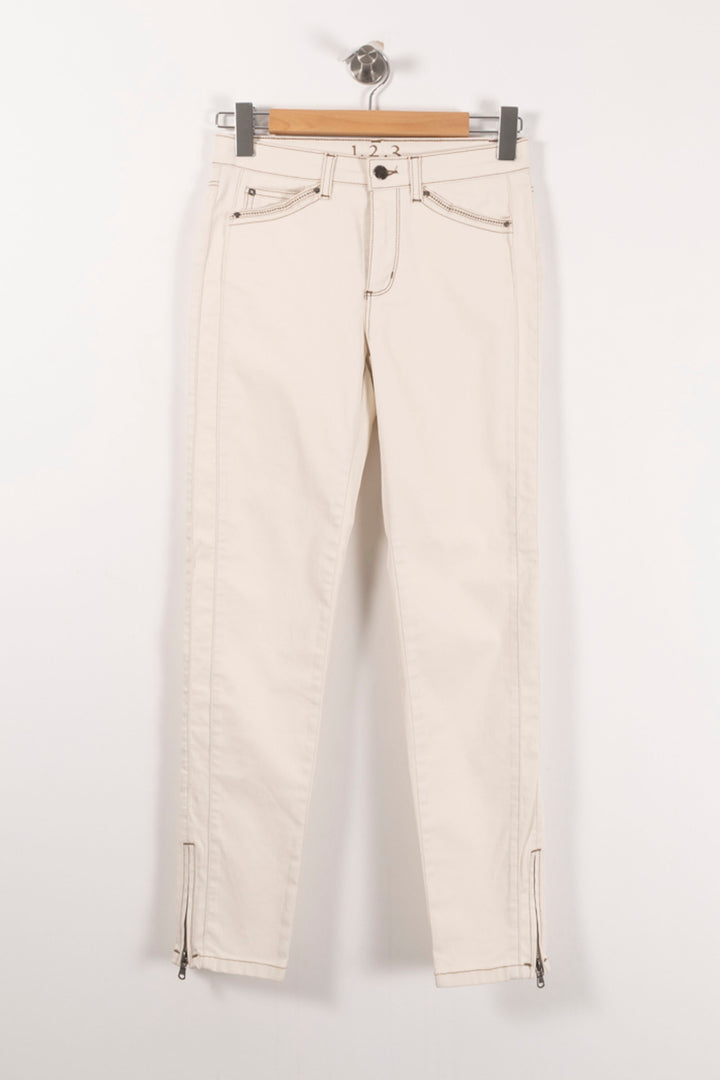 Jean Blanc - Taille S/36 de la marque Maison 123 | PARAD92337 - Vendu par Paradigme - Image 2