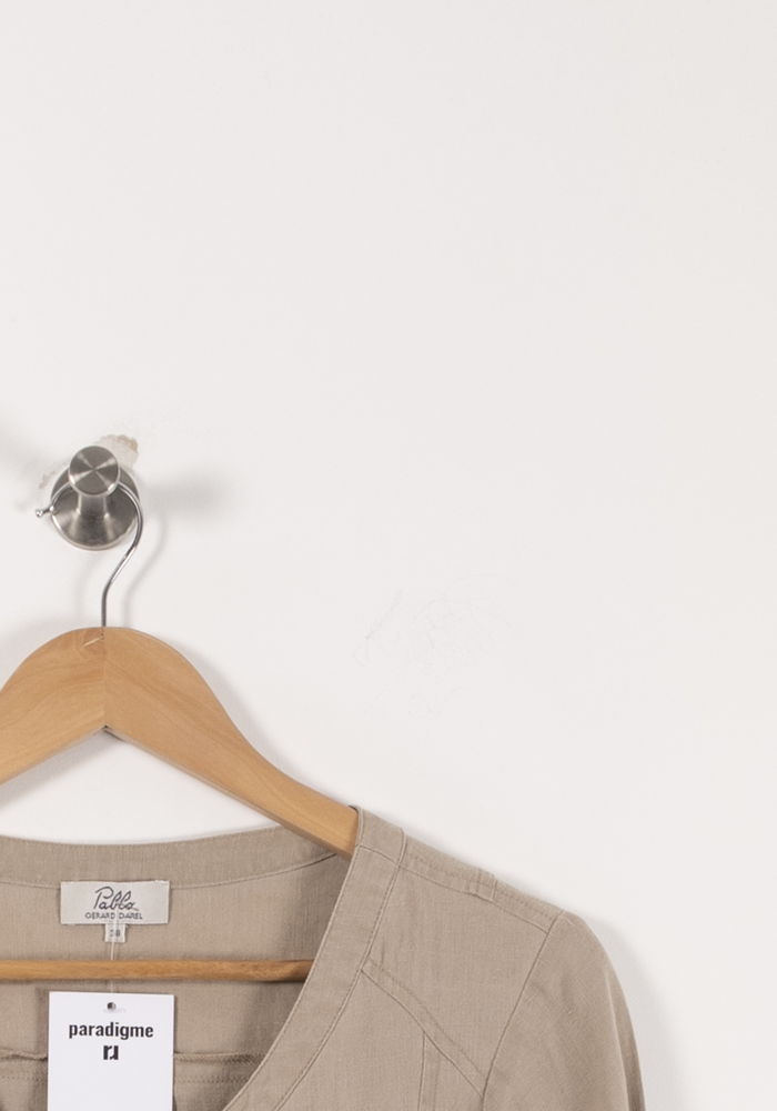 Robe Chemise Beige - Taille M/38 de la marque Gerard Darel | PARAD92343 - Vendu par Paradigme - Image 3