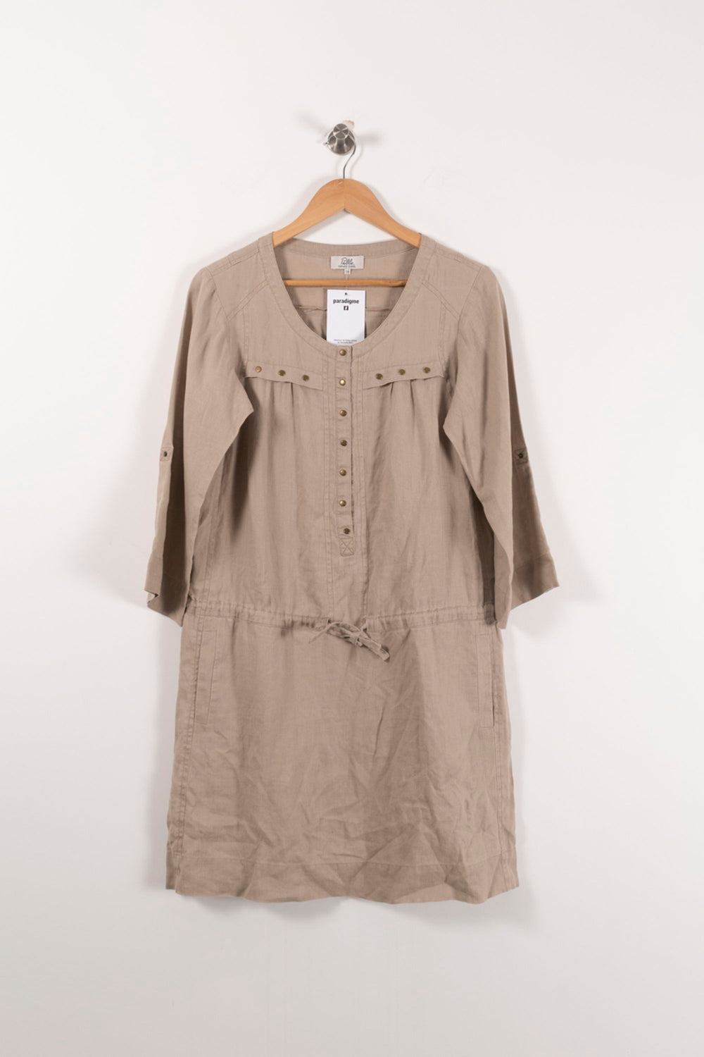 Robe Chemise Beige - Taille M/38 de la marque Gerard Darel | PARAD92343 - Vendu par Paradigme - Image 2