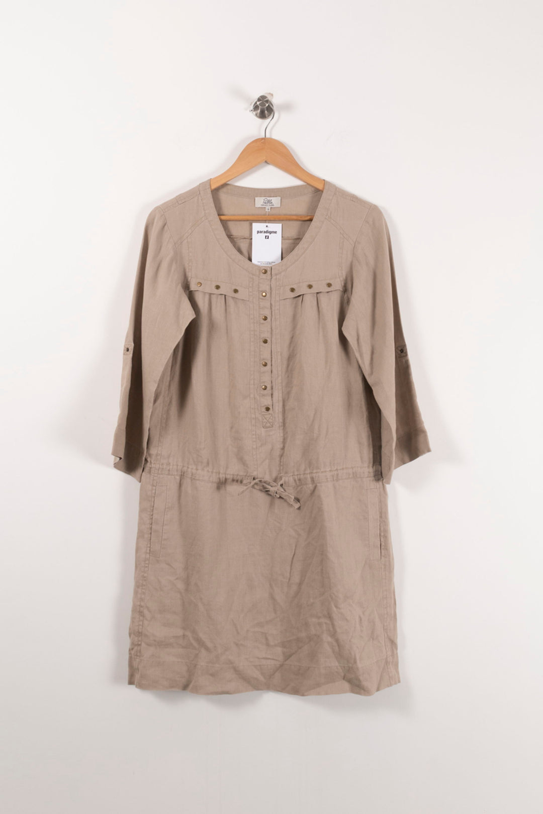 Robe Chemise Beige - Taille M/38 de la marque Gerard Darel | PARAD92343 - Vendu par Paradigme - Image 2