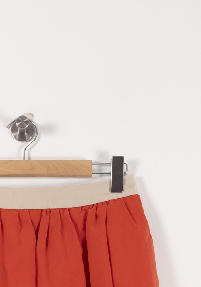 Jupe Courte Rouge et Beige - Taille L/40 de la marque Comptoir des Cotonniers | PARAD92344 - Vendu par Paradigme - Image 3