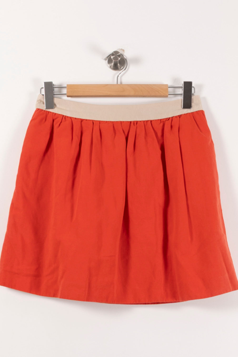 Jupe Courte Rouge et Beige - Taille L/40 de la marque Comptoir des Cotonniers | PARAD92344 - Vendu par Paradigme - Image 2