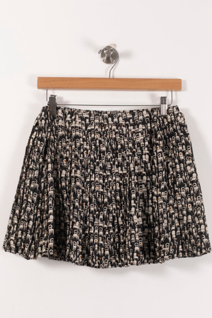Jupe Plissée Noire et Blanche - Taille M/38 de la marque IKKS | PARAD92349 - Vendu par Paradigme - Image 2