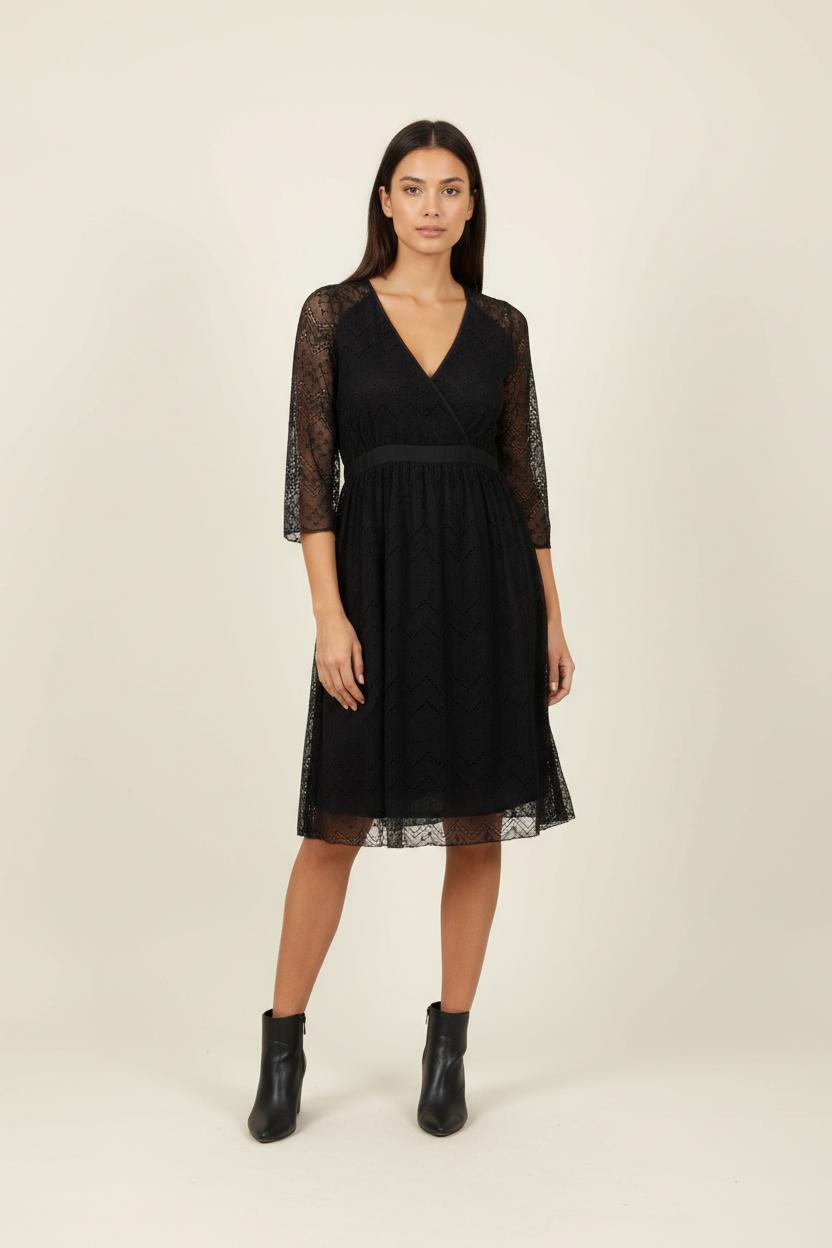 Robe Courte Noire - Taille S/36 de la marque IKKS | PARAD92351 - Vendu par Paradigme - Image 1