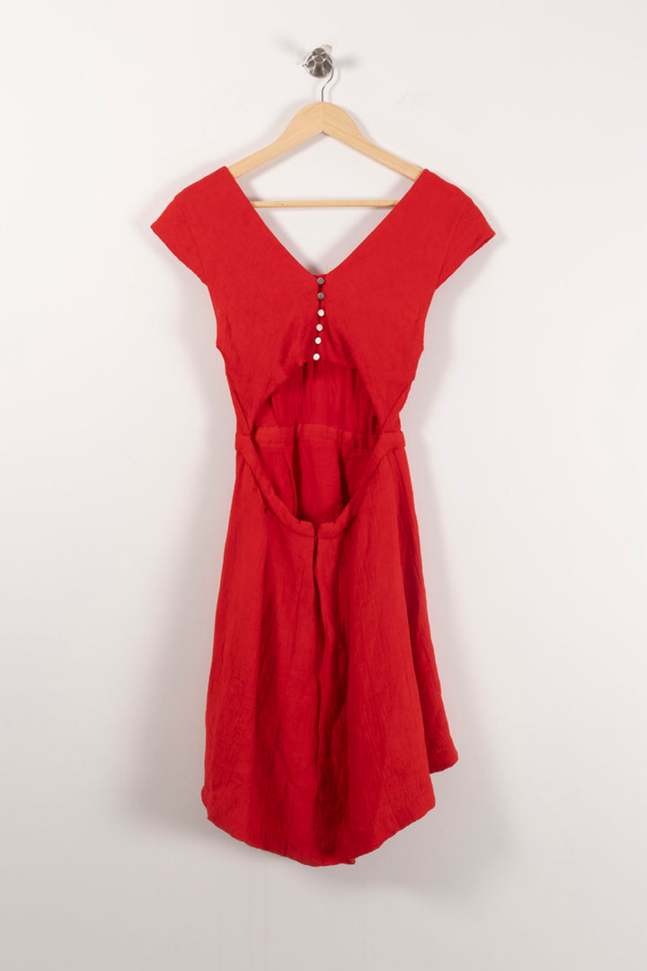 Robe Évasée Rouge - Taille S/36 de la marque Suncoo | PARAD92363 - Vendu par Paradigme - Image 4