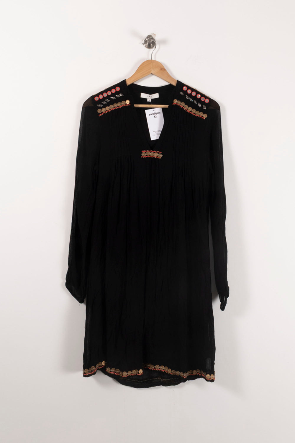 Robe Courte Noire - Taille S/36 de la marque IRO | PARAD92366 - Vendu par Paradigme - Image 2