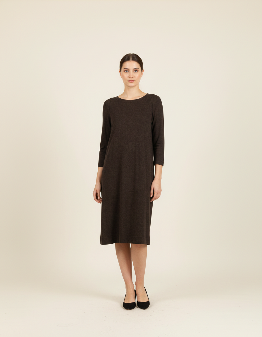 Robe Droite Marron - Taille M/38 de la marque Comptoir des Cotonniers | PARAD92379 - Vendu par Paradigme - Image 1