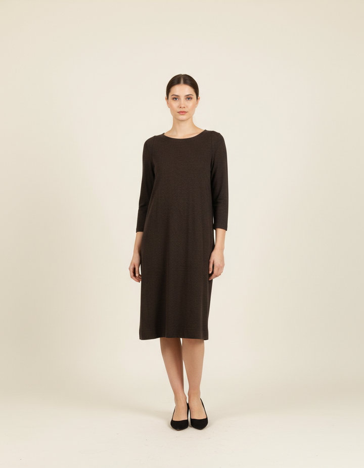Robe Droite Marron - Taille M/38 de la marque Comptoir des Cotonniers | PARAD92379 - Vendu par Paradigme - Image 1