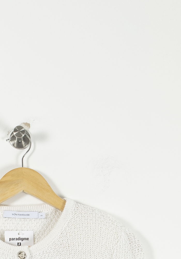 Gilet Blanc - Taille S/36 de la marque La Fée Maraboutée | PARAD92381 - Vendu par Paradigme - Image 3