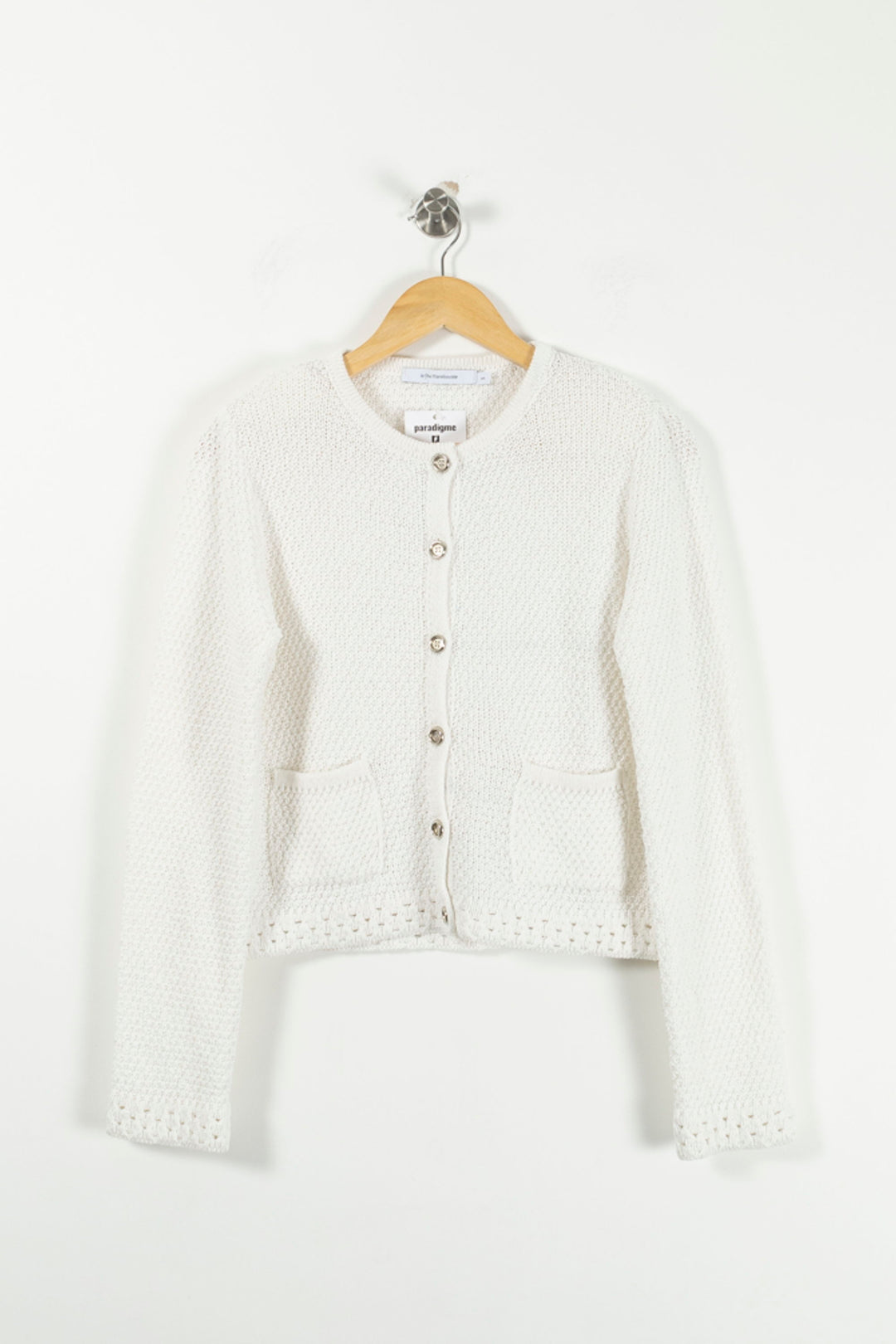 Gilet Blanc - Taille S/36 de la marque La Fée Maraboutée | PARAD92381 - Vendu par Paradigme - Image 2