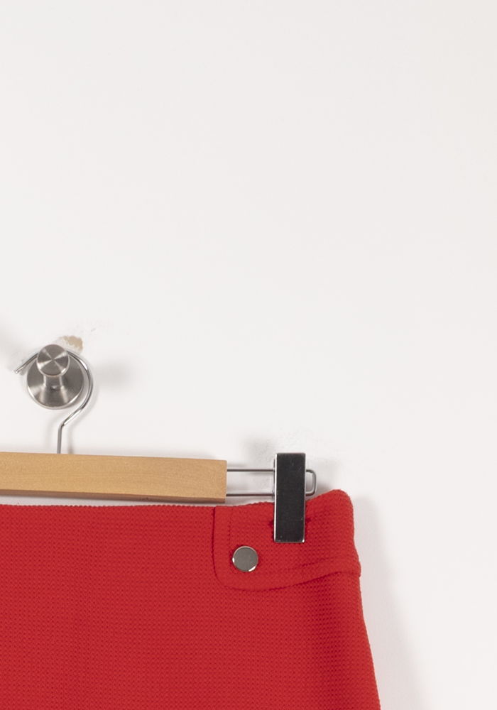 Jupe Trapèze Rouge - Taille L/40 de la marque Claudie Pierlot | PARAD92382 - Vendu par Paradigme - Image 3