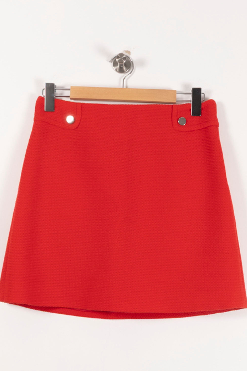 Jupe Trapèze Rouge - Taille L/40 de la marque Claudie Pierlot | PARAD92382 - Vendu par Paradigme - Image 2