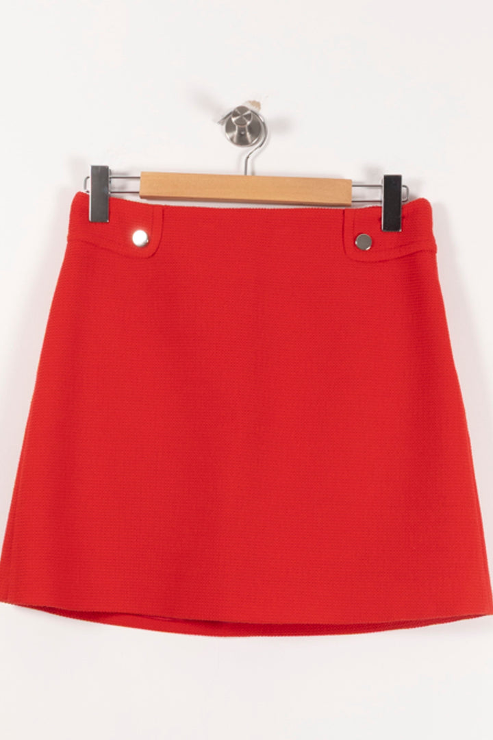 Jupe Trapèze Rouge - Taille L/40 de la marque Claudie Pierlot | PARAD92382 - Vendu par Paradigme - Image 2