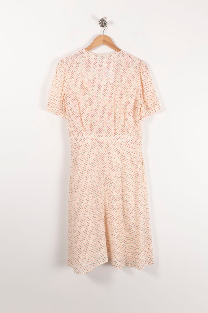 Robe Midi Beige à Pois Rouges - Taille L/40 de la marque Comptoir des Cotonniers | PARAD92383 - Vendu par Paradigme - Image 4