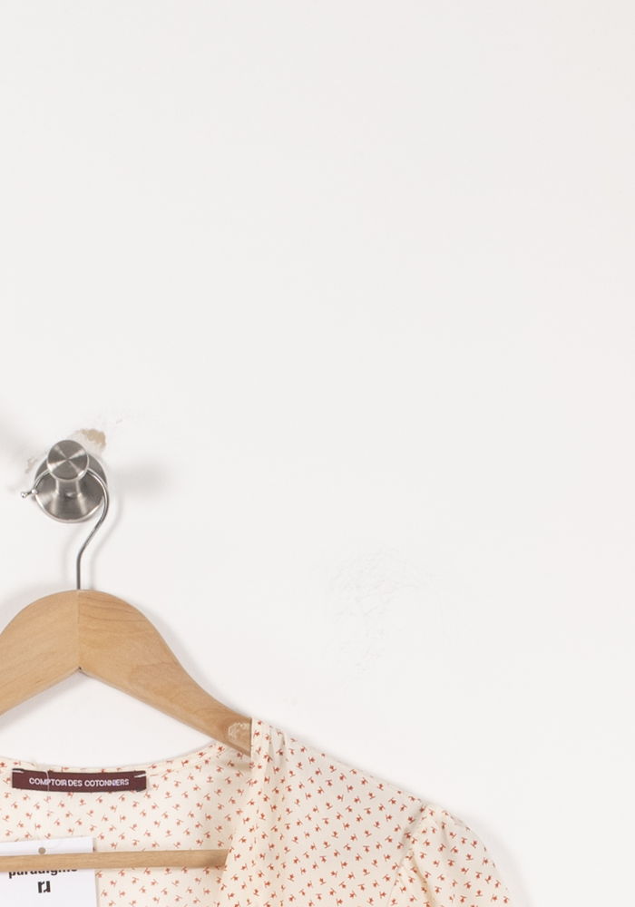 Robe Midi Beige à Pois Rouges - Taille L/40 de la marque Comptoir des Cotonniers | PARAD92383 - Vendu par Paradigme - Image 3