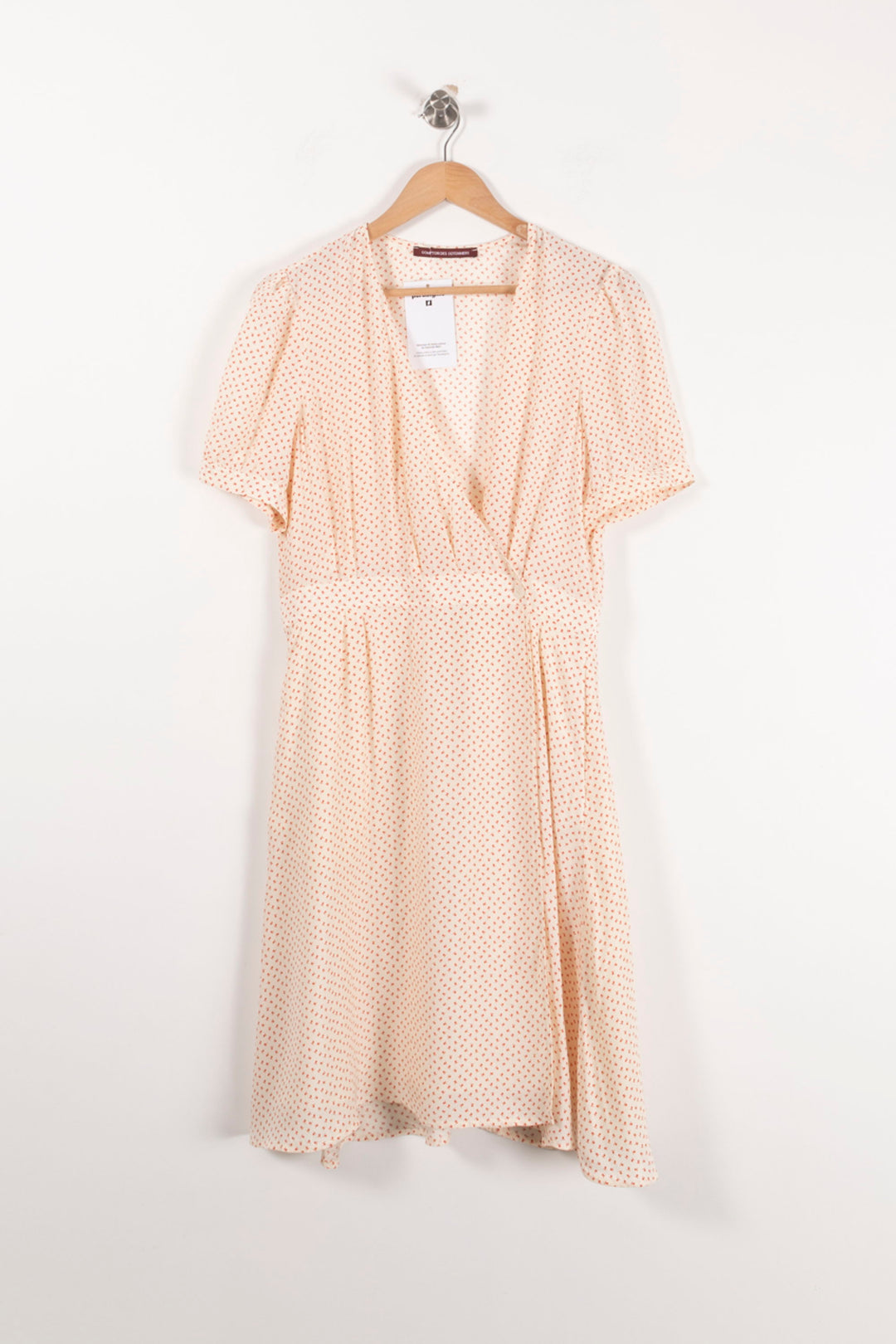 Robe Midi Beige à Pois Rouges - Taille L/40 de la marque Comptoir des Cotonniers | PARAD92383 - Vendu par Paradigme - Image 2