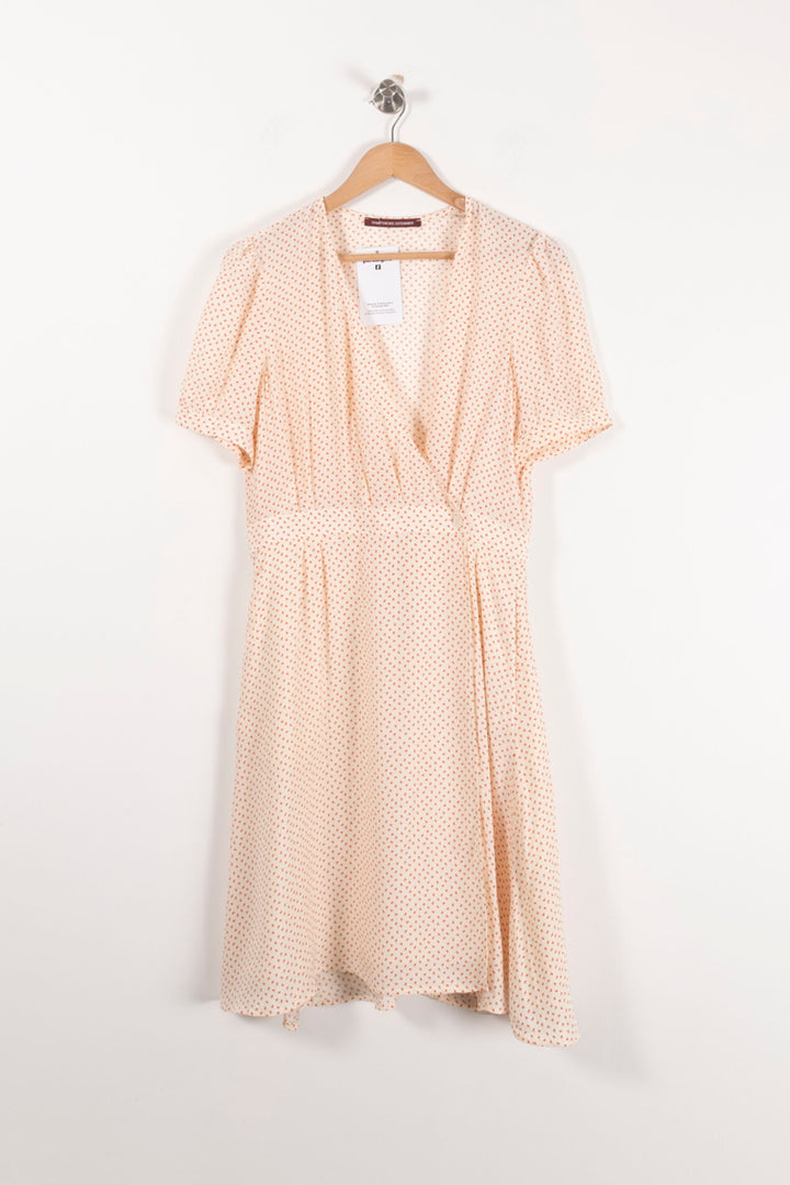 Robe Midi Beige à Pois Rouges - Taille L/40 de la marque Comptoir des Cotonniers | PARAD92383 - Vendu par Paradigme - Image 2