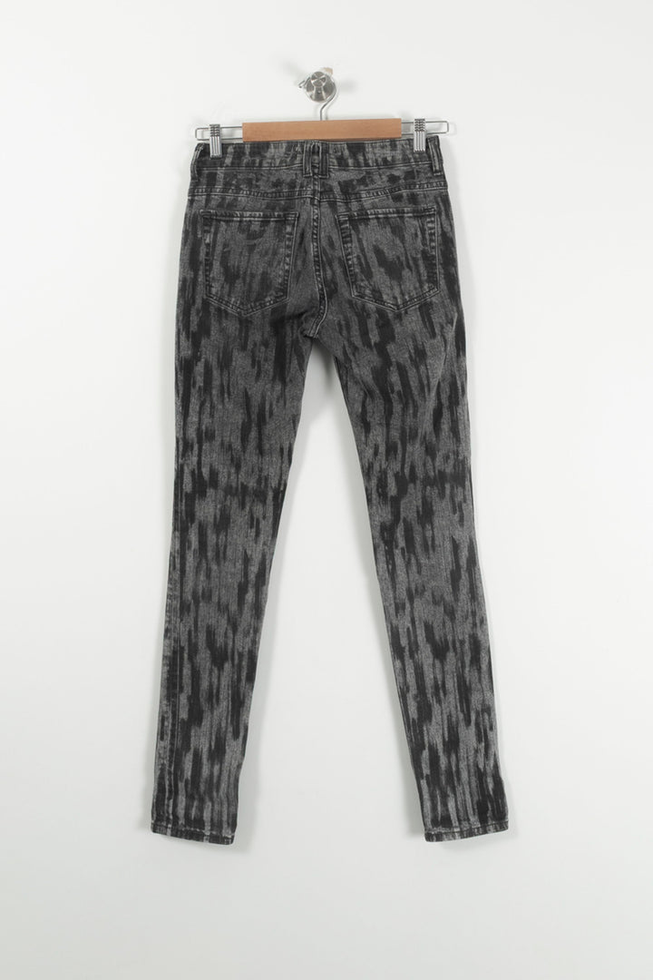 Jean Slim Noir et Gris - Taille S/36 de la marque Sandro | PARAD92384 - Vendu par Paradigme - Image 4