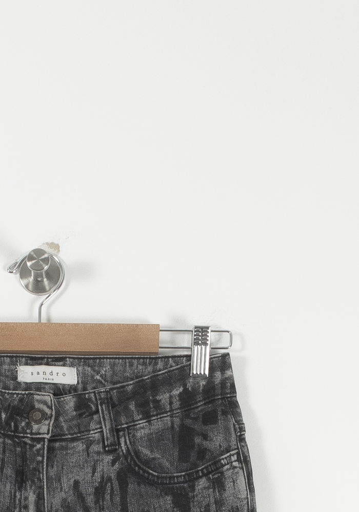 Jean Slim Noir et Gris - Taille S/36 de la marque Sandro | PARAD92384 - Vendu par Paradigme - Image 3
