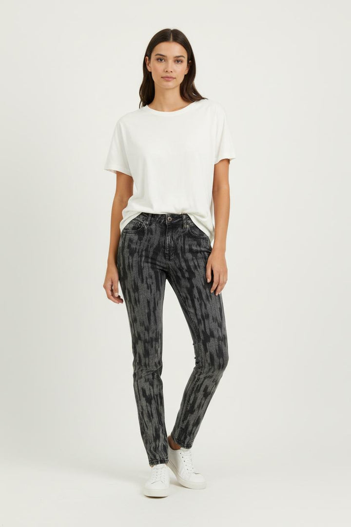 Jean Slim Noir et Gris - Taille S/36 de la marque Sandro | PARAD92384 - Vendu par Paradigme - Image 1