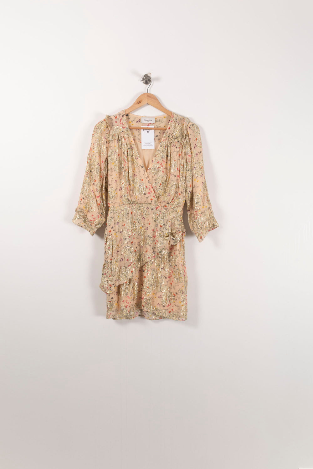 Robe Portefeuille Dorée - Taille XS/34 de la marque Bérénice | PARAD92402 - Vendu par Paradigme - Image 2