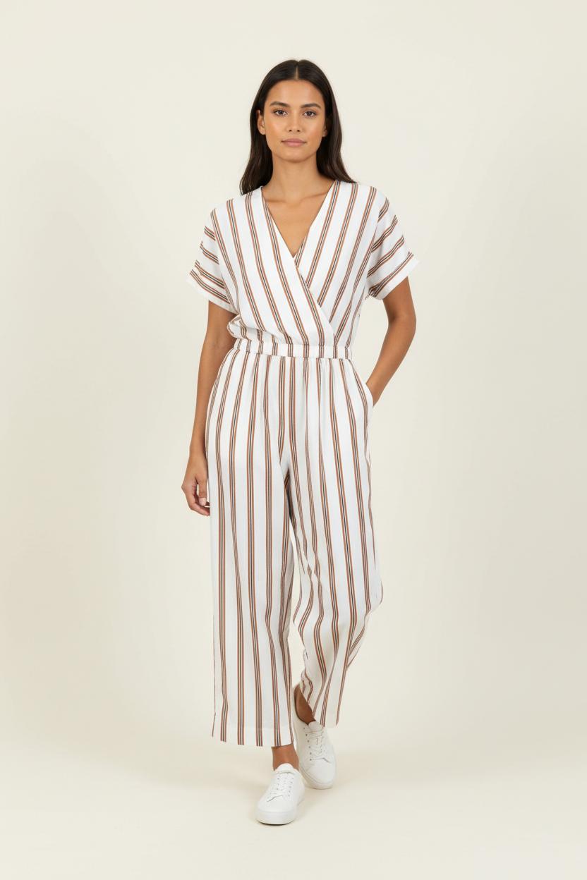 Combinaison Blanche et Marron - Taille XS/34 de la marque Maje | PARAD92403 - Vendu par Paradigme - Image 1