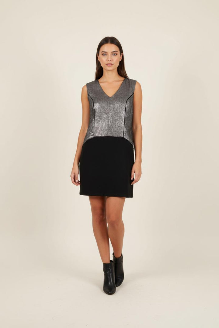 Robe Courte Grise et Noire - Taille M/38 de la marque Suncoo | PARAD92405 - Vendu par Paradigme - Image 1