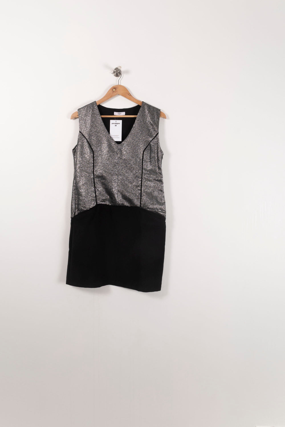 Robe Courte Grise et Noire - Taille M/38 de la marque Suncoo | PARAD92405 - Vendu par Paradigme - Image 2