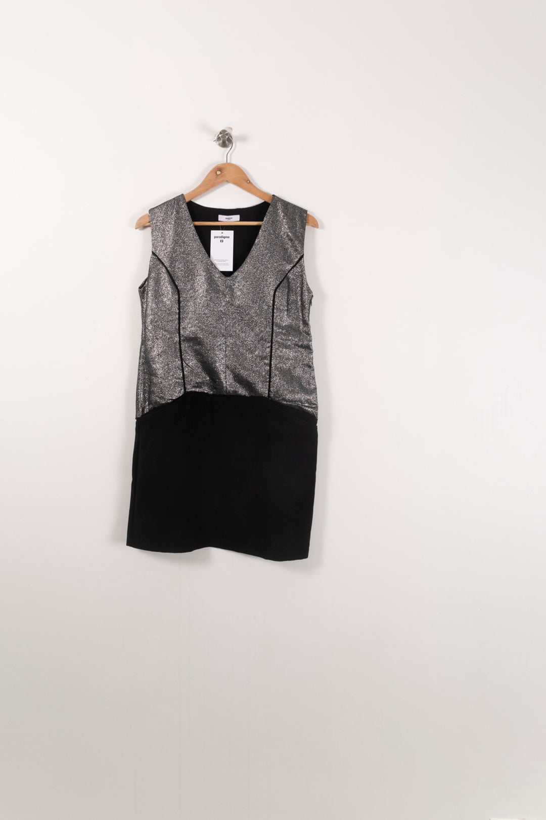 Robe Courte Grise et Noire - Taille M/38 de la marque Suncoo | PARAD92405 - Vendu par Paradigme - Image 2