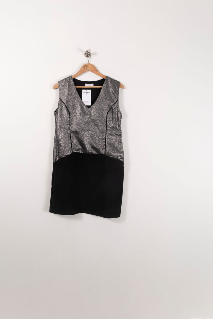 Robe Courte Grise et Noire - Taille M/38 de la marque Suncoo | PARAD92405 - Vendu par Paradigme - Image 2