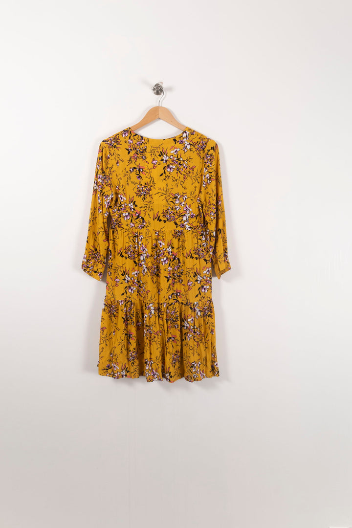 Robe Fleurie Jaune - Taille M/38 de la marque Suncoo | PARAD92406 - Vendu par Paradigme - Image 4
