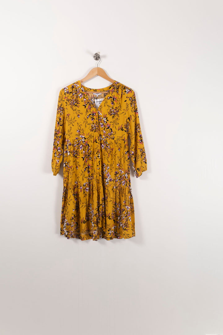 Robe Fleurie Jaune - Taille M/38 de la marque Suncoo | PARAD92406 - Vendu par Paradigme - Image 2
