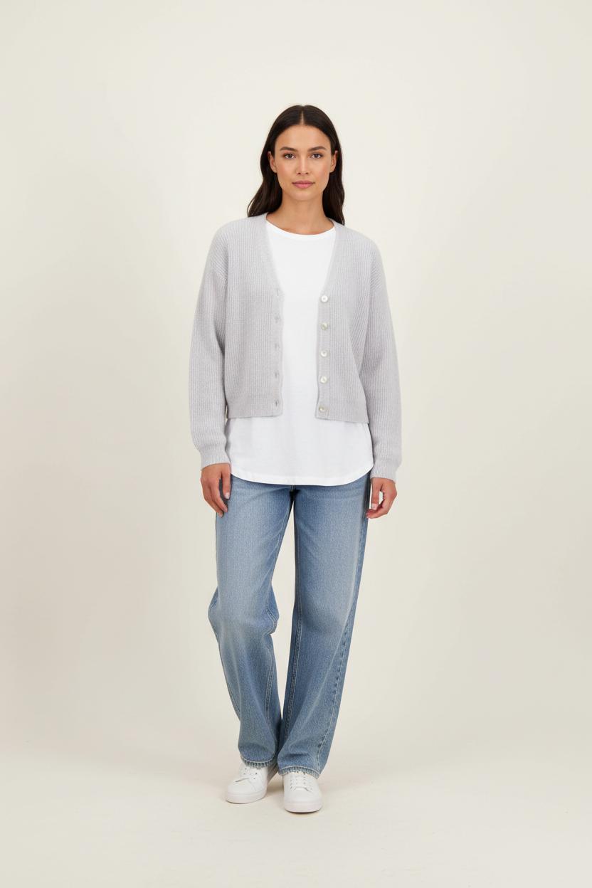 Cardigan Gris - Taille S/36 de la marque La Fée Maraboutée | PARAD92417 - Vendu par Paradigme - Image 1