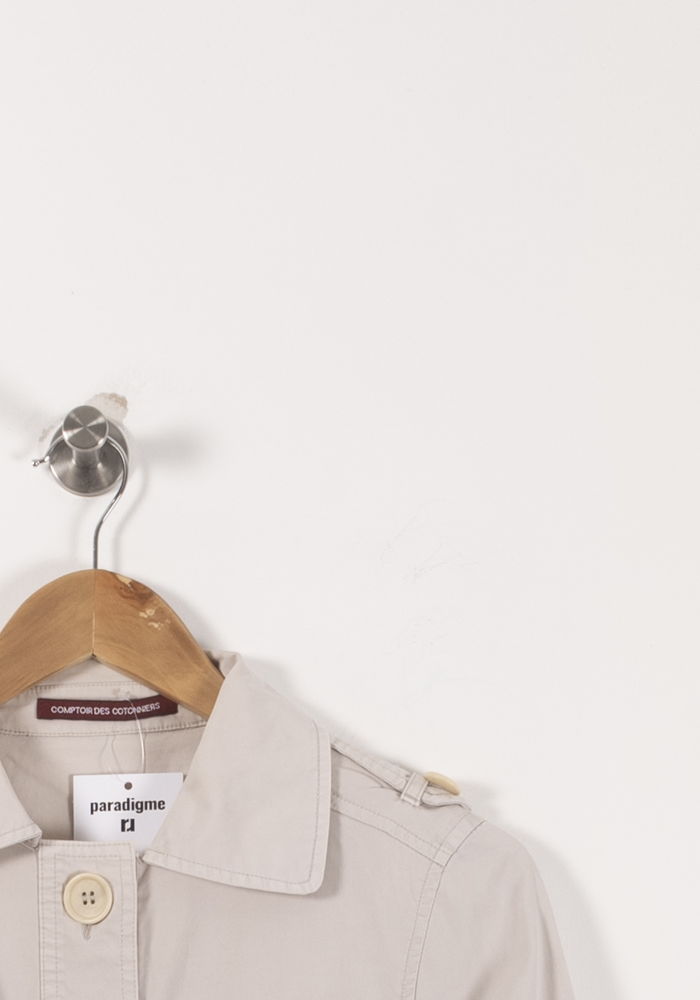 Veste Saharienne Blanche - Taille M/38 de la marque Comptoir des Cotonniers | PARAD92420 - Vendu par Paradigme - Image 3