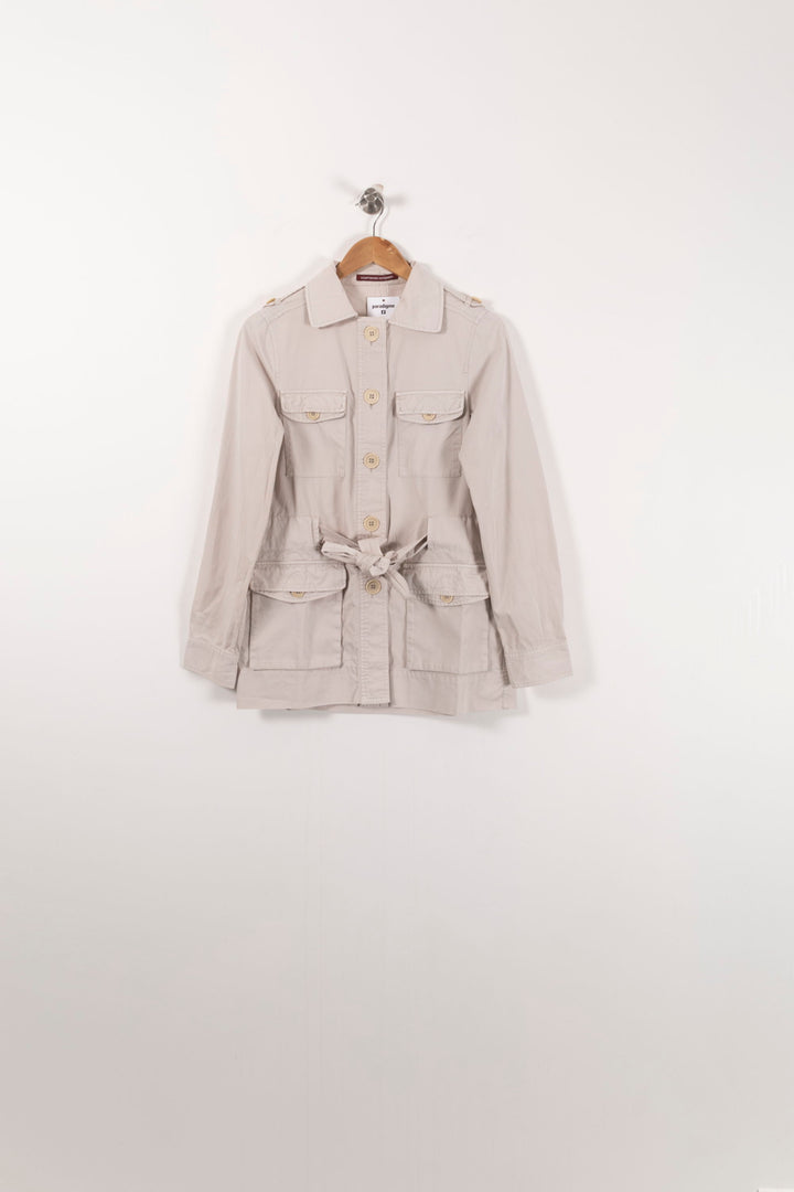 Veste Saharienne Blanche - Taille M/38 de la marque Comptoir des Cotonniers | PARAD92420 - Vendu par Paradigme - Image 2