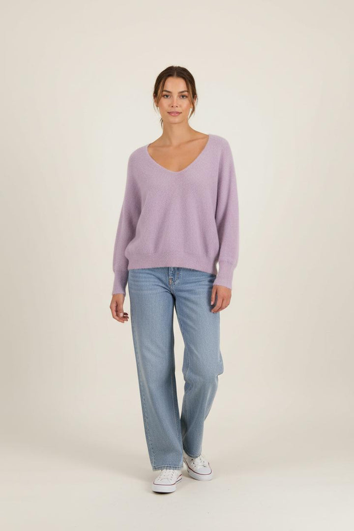 Pull Violet - Taille S/36 de la marque ba&sh | PARAD92423 - Vendu par Paradigme - Image 1