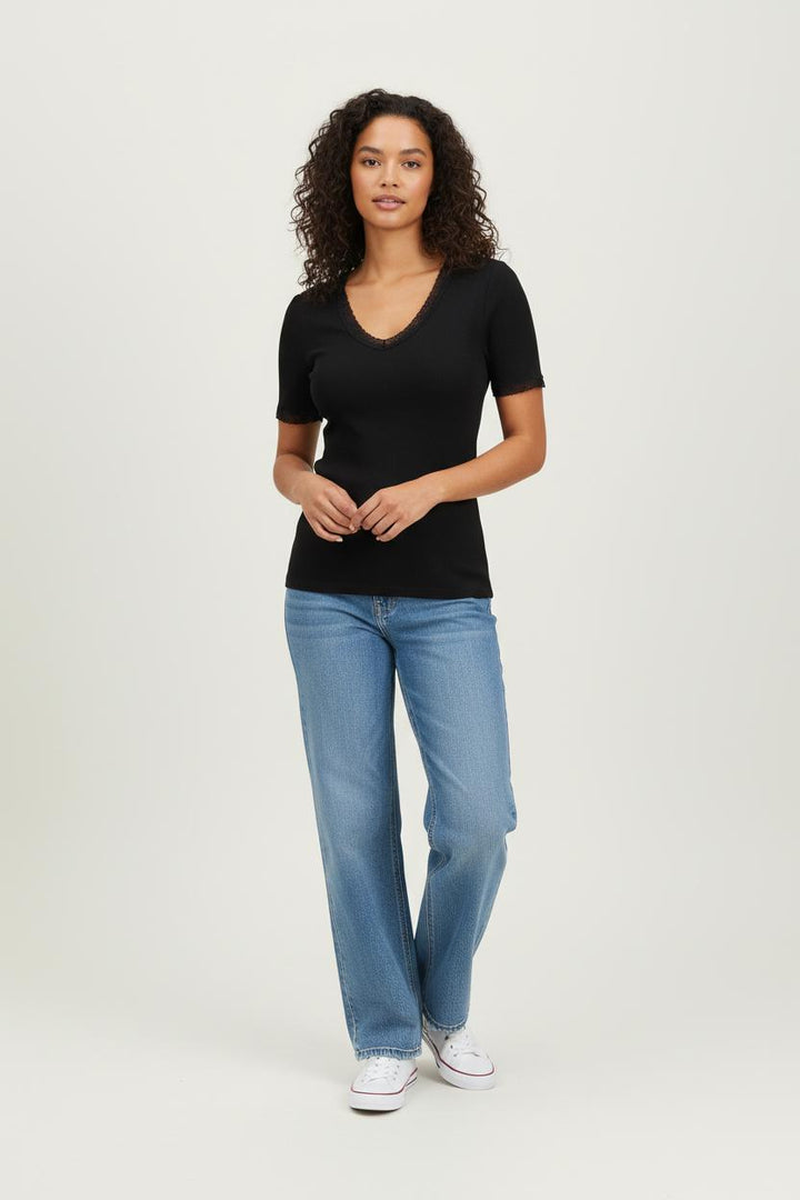 Tee-shirt Noir - Taille S/36 de la marque La Redoute Collections | PARAD92424 - Vendu par Paradigme - Image 1