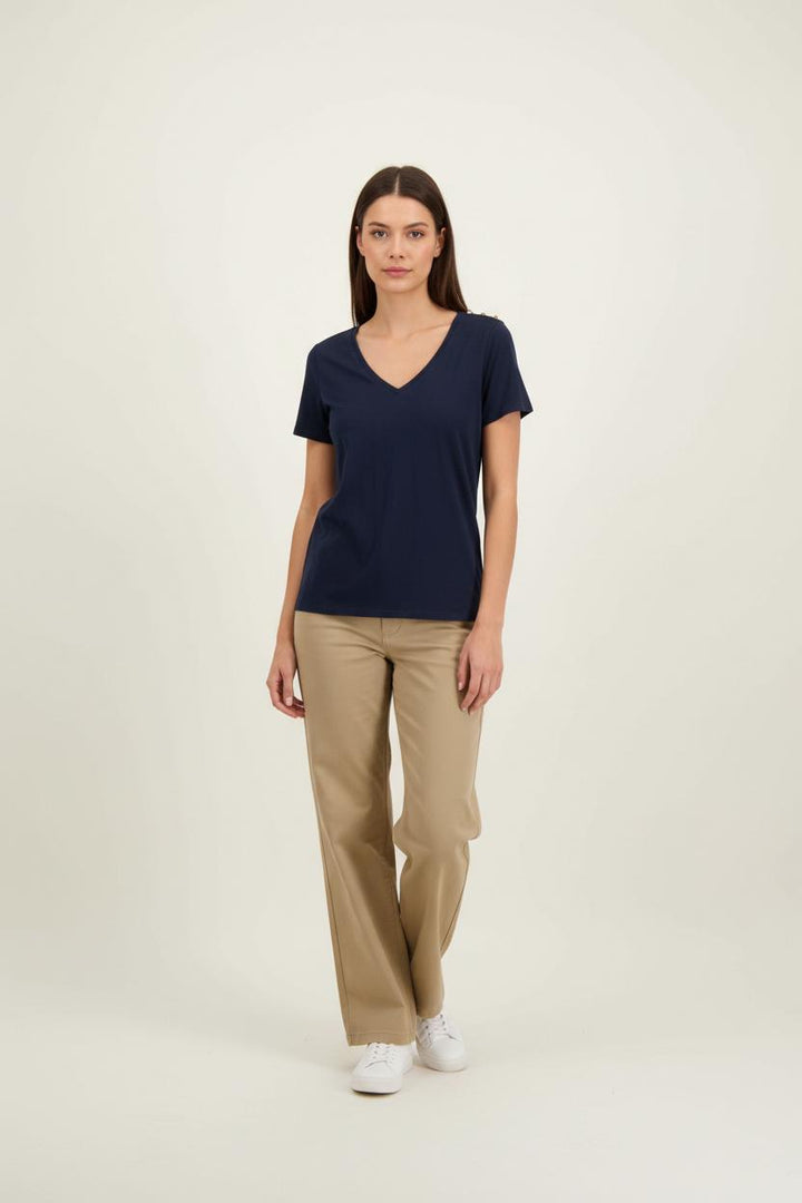 Tee-shirt Bleu - Taille M/38 de la marque Caroll | PARAD92426 - Vendu par Paradigme - Image 1
