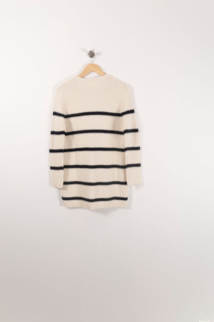 Cardigan Blanc et Noir - Taille S/36 de la marque Des petits hauts | PARAD92435 - Vendu par Paradigme - Image 4