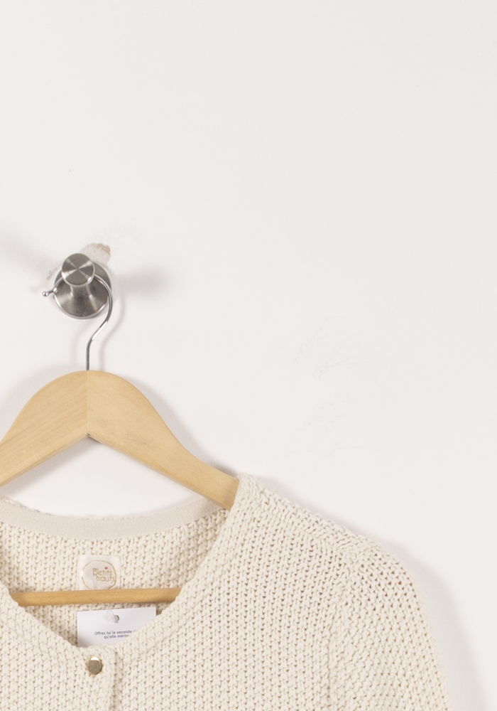 Cardigan Blanc et Noir - Taille S/36 de la marque Des petits hauts | PARAD92435 - Vendu par Paradigme - Image 3