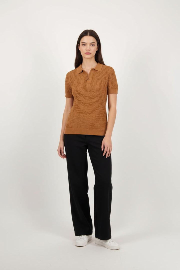 Pull Manche Courte Marron - Taille S/36 de la marque Comptoir des Cotonniers | PARAD92442 - Vendu par Paradigme - Image 1