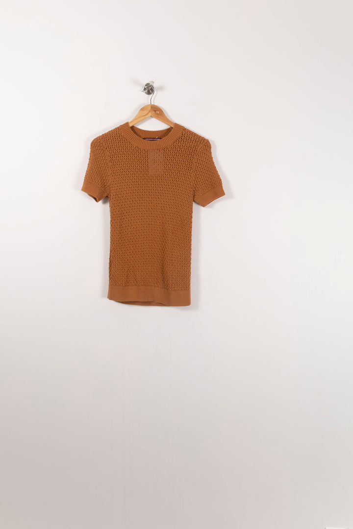 Pull Manche Courte Marron - Taille S/36 de la marque Comptoir des Cotonniers | PARAD92442 - Vendu par Paradigme - Image 2