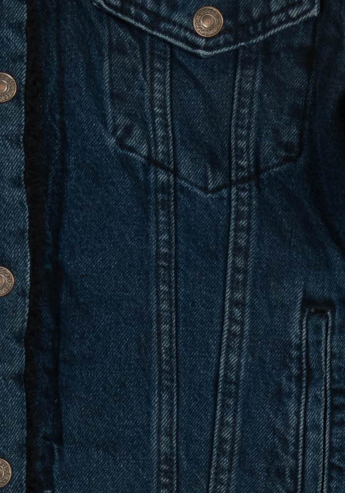 Veste en jean Bleu et Noir - Taille S/36 de la marque Levi's | PARAD92448 - Vendu par Paradigme - Image 3