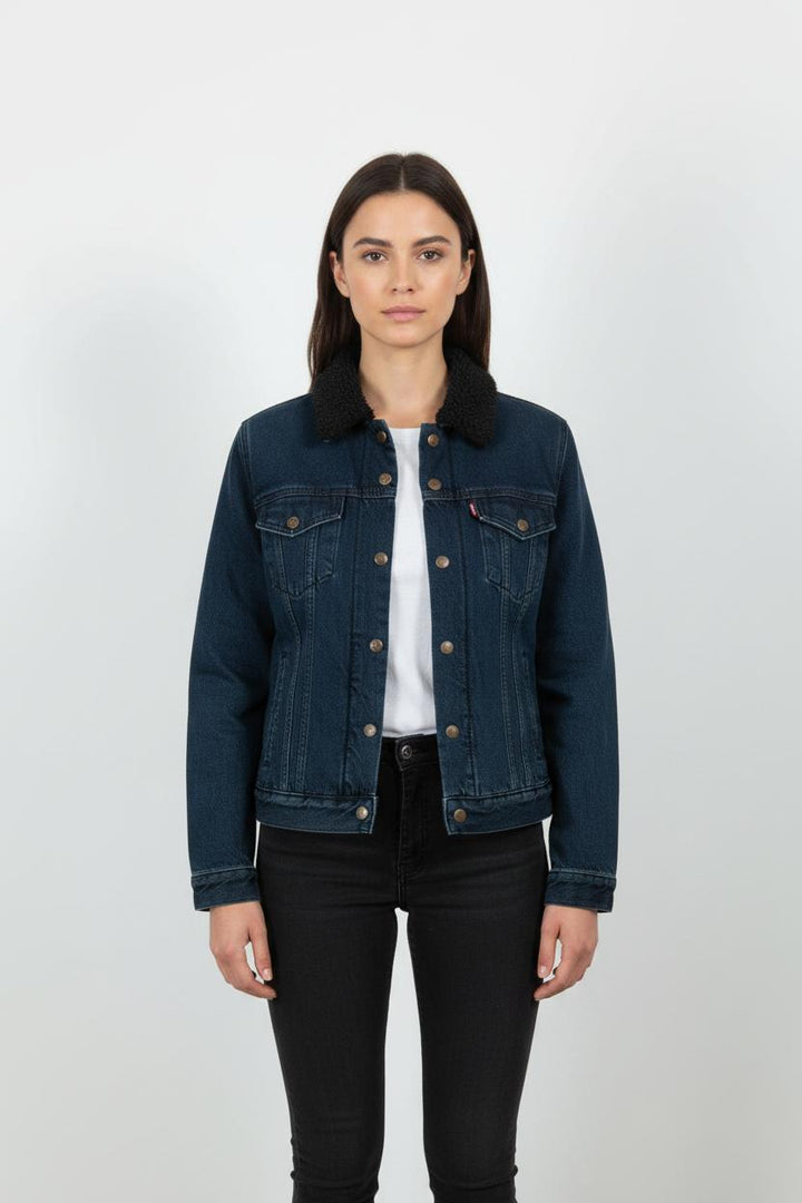 Veste en jean Bleu et Noir - Taille S/36 de la marque Levi's | PARAD92448 - Vendu par Paradigme - Image 1