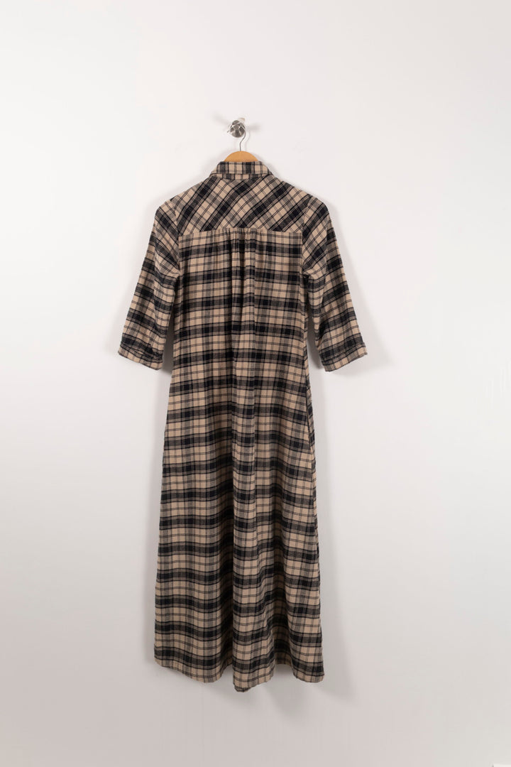 Robe Longue Grise et Noire - Taille XS/34 de la marque Léon & Harper | PARAD92449 - Vendu par Paradigme - Image 4
