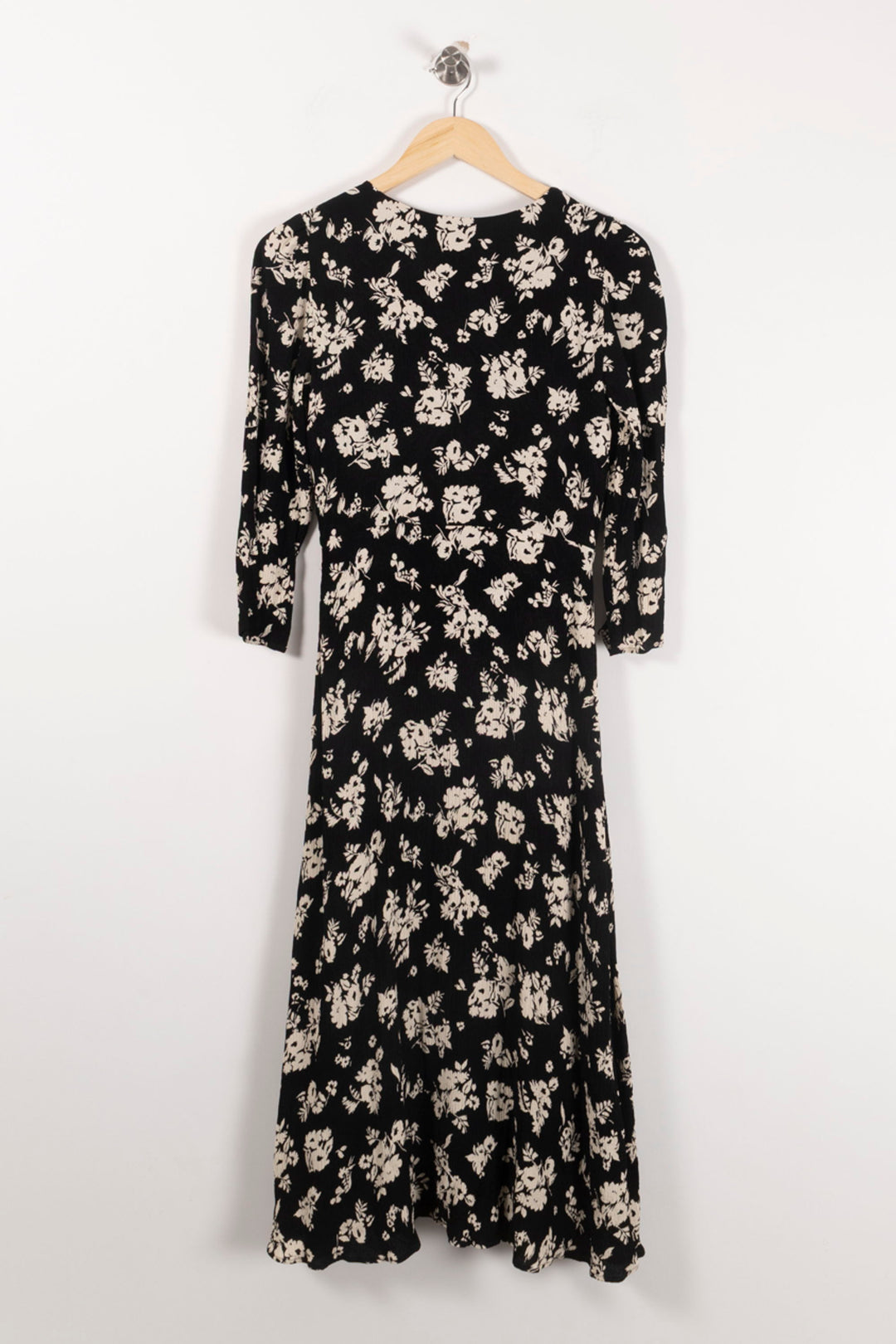 Robe Fleurie Noire et Blanche - Taille XS/34 de la marque Sézane | PARAD92453 - Vendu par Paradigme - Image 4