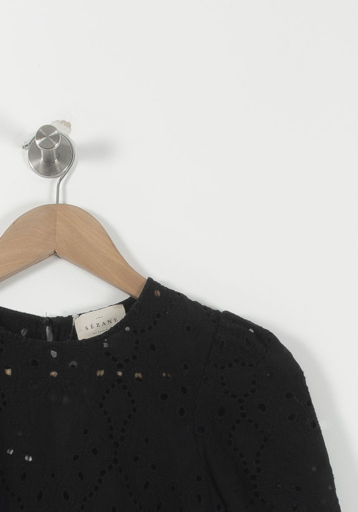 Blouse Noire - Taille XS/34 de la marque Sézane | PARAD92460 - Vendu par Paradigme - Image 3